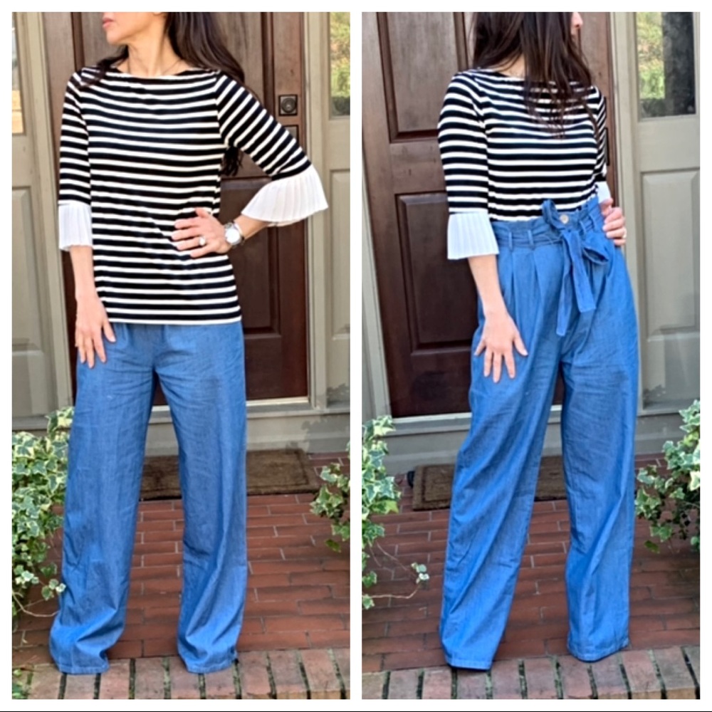 ✨LAST ONE✨Wide leg boho chic light denim jeans - Picture 7 of 8